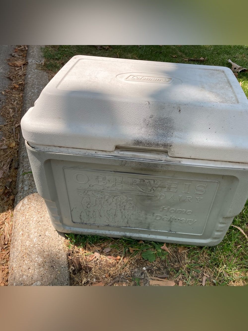 Coleman oberweis dairy cooler and Light Gray Insulated Cooler Chest